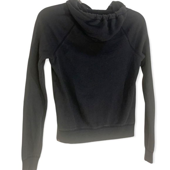 PINK black hoodie with front black and white PINK logo size extra small - Picture 2 of 4